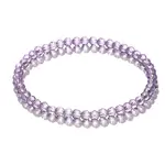 4mm Prism Faceted Rondelle Glass Beaded Stretch Bracelets for Women
