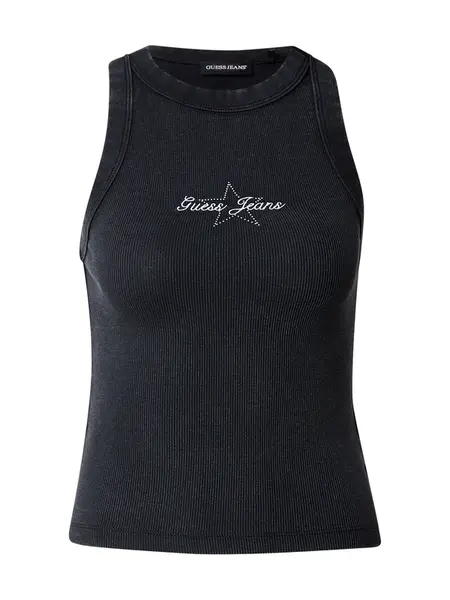 GUESS JEANS Top  čierna / biela