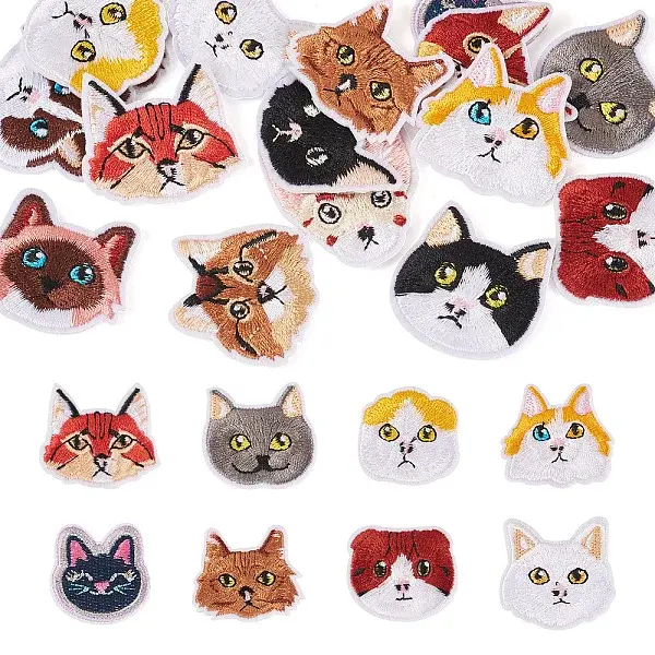 1Bag Polyester Embroidery Cloth Iron On/Sew On Patches