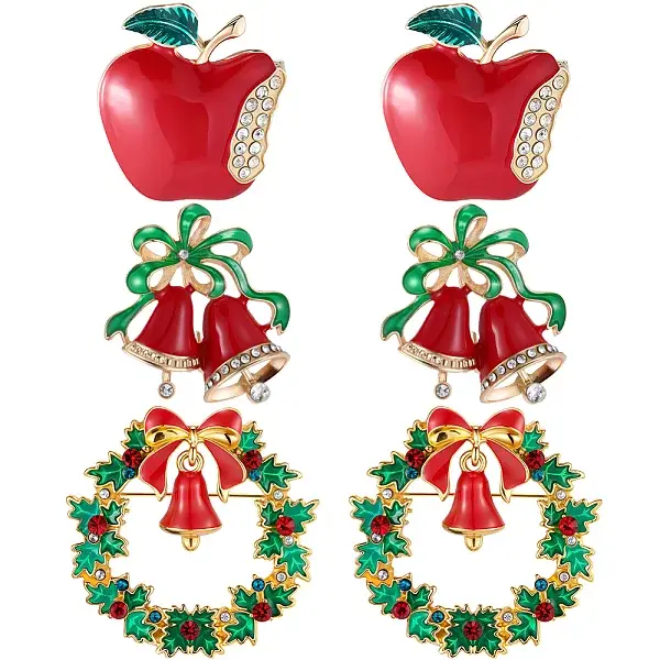 6Pcs 3 Styles Enamel Pins