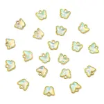 20Pcs Rack Plating Alloy Glass Charms