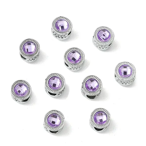 Alloy Acrylic European Beads