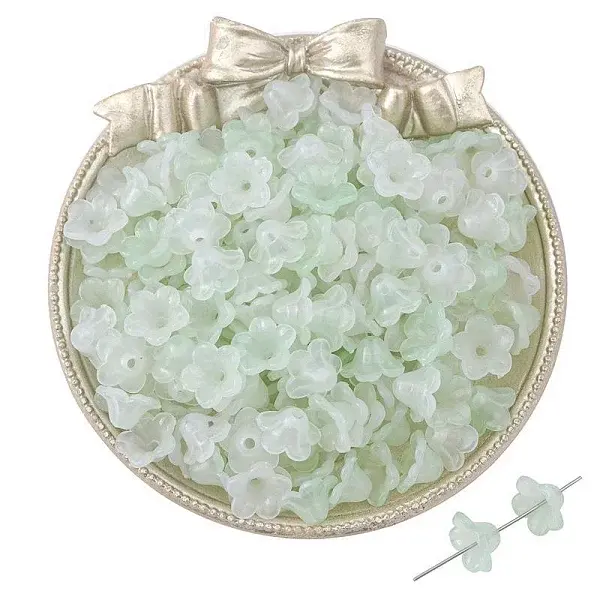 100Pcs Acrylic Bead Caps