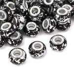 Opaque Resin Rondelle European Beads