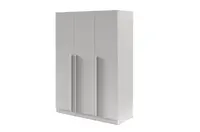 Šatní skříň Braga BR2 - Bez zásuvek Barva korpusu: Šedá, Úchytky: Plastové - základní