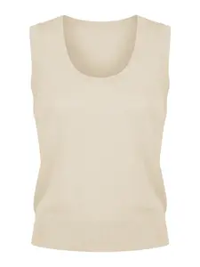 Imily Bela Vyšívaný top  béžová