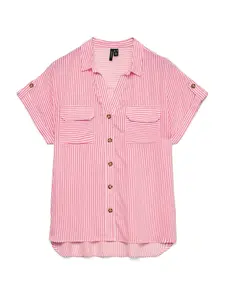 VERO MODA Blúzka 'VMBUMPY'  ružová / biela
