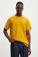 Bavlněné tričko G-Star Essential loose žlutá barva, D23471-C784