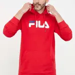 Mikina Fila pánská, červená barva, s kapucí, s potiskem