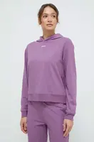 Mikina HUGO SHUFFLE_HOODIE fialová barva, s kapucí, 50490594