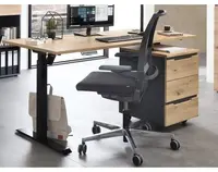 Písací stôl s elektrickým nastavením výšky Memphis, dub artisan/grafit%