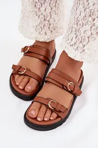 Dámské platformové sandály s přezkami Camel Rirea