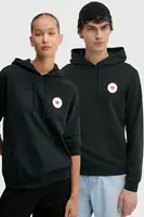 Mikina Converse černá barva, s kapucí, s potiskem, 10026889-A01