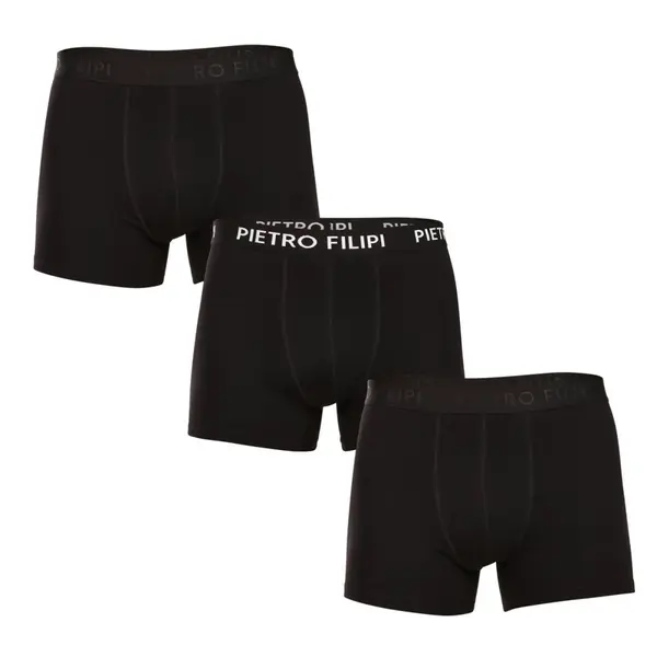 Pietro Filipi 3PACK pánské boxerky černé (3BCL005) XL