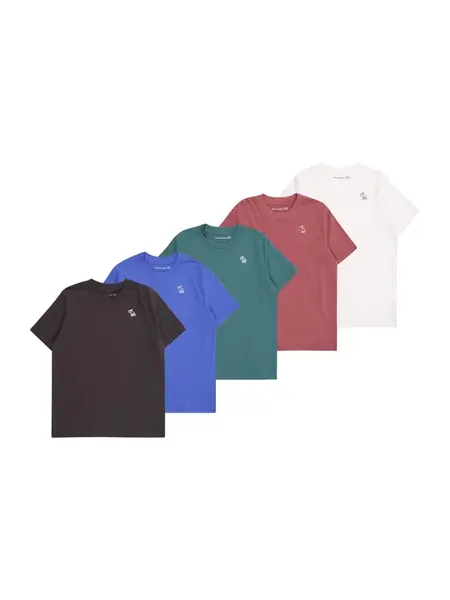 Abercrombie & Fitch Tričko  modrá / jedľová / čierna / biela