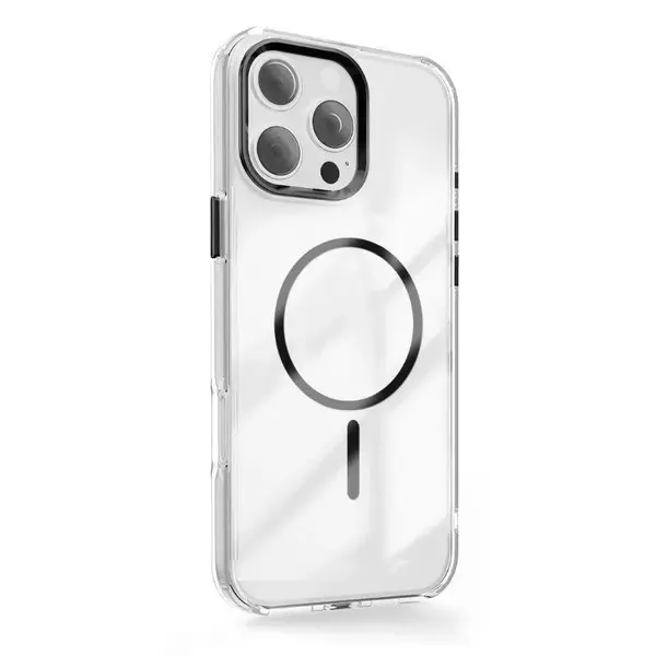Zadní kryt Clear Thin Mag pro Apple iPhone 16e / 17e, černá