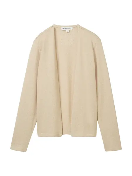 TOM TAILOR Kardigán  piesková