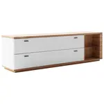 Novel NÍZKÁ KOMODA, divoký dub, bílá, divoký dub, 201/60/50 cm