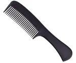 Hřeben na vlasy s rukojetí Detail - Hair style Handle Comb - 21,5 cm, černý