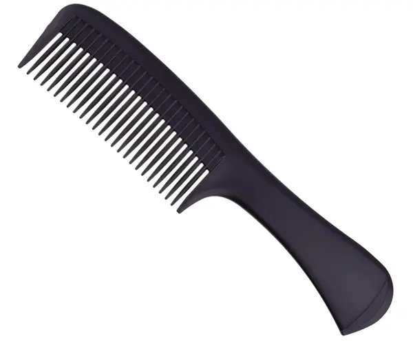 Hřeben na vlasy s rukojetí Detail - Hair style Handle Comb - 21,5 cm, černý