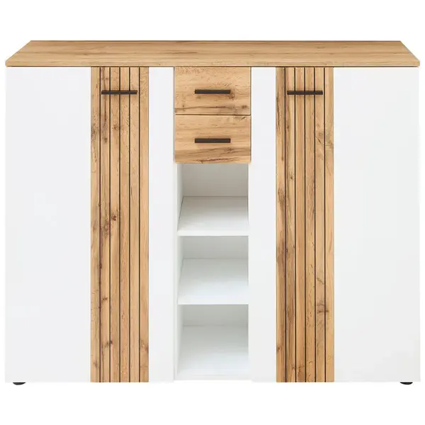 Xora BOTNÍK, bílá, barvy dubu, 135/106/38 cm