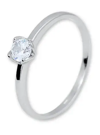 Soliter Něžný stříbrný prsten se zirkonem 426 001 00576 04 50 mm