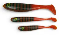 Yaccuza gumová nástraha hand made killer airbrush uv red motor oil stripes - 12,5 cm 11 g 2 ks