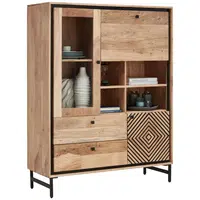 Ambia Home VYSOKÁ KOMODA, akácie, černá, barvy akácie, 115/148/42 cm