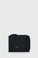 Kožená peněženka Aeronautica Militare tmavomodrá barva, AM187