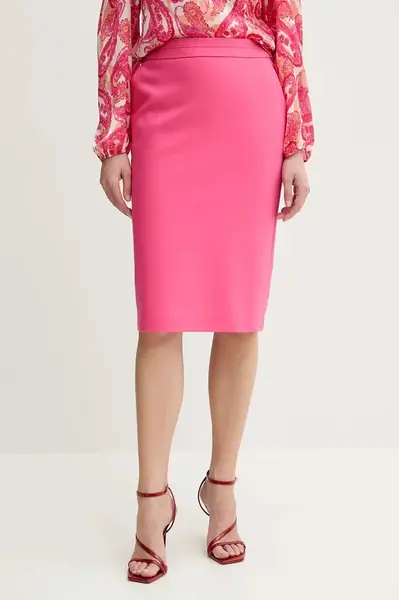 Sukně Morgan JROSE.F béžová barva, mini, pouzdrová, JROSE.F