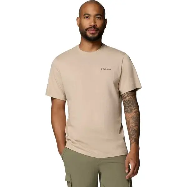 Columbia CSC™ OUTDOOR BACK GRAPHIC TEE Pánské bavlněné triko, béžová, velikost
