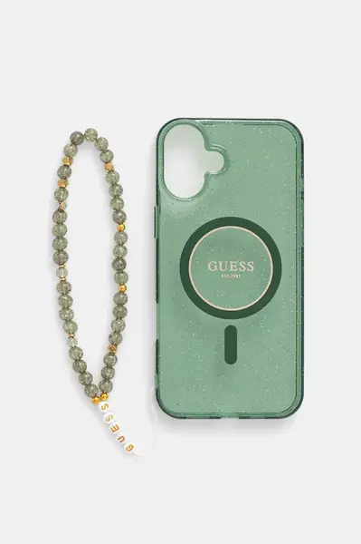 Obal na telefon Guess iPhone 16 Plus 6.7 zelená barva, GUHMP16MHGCRELSA