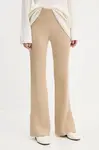 Kašmírové teplákové kalhoty FROM FUTURE béžová barva, WJO02258