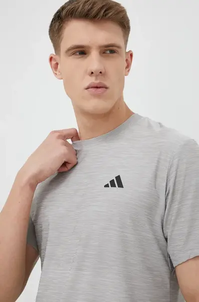 Tréninkové tričko adidas Performance Train Essentials šedá barva, IC7416