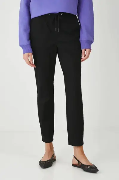 Kalhoty Medicine dámské, černá barva, střih chinos, medium waist