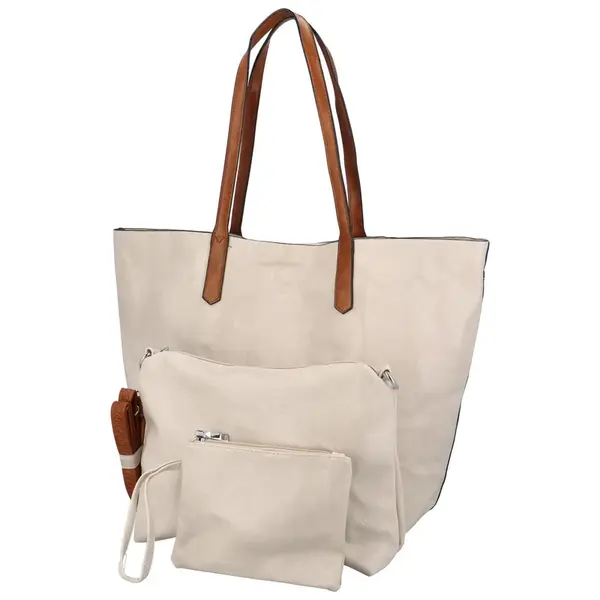 Dámský set kabelek krémový - Firenze Zorika