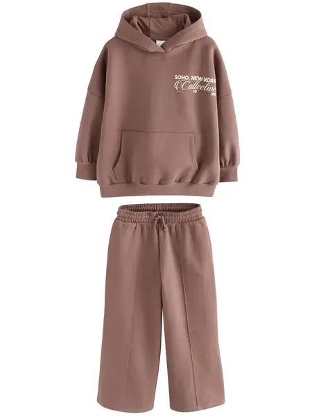 Next Joggingová súprava  hnedá / biela