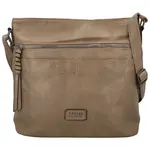 Trendy dámská koženková crossbody kabelka Westa, taupe new