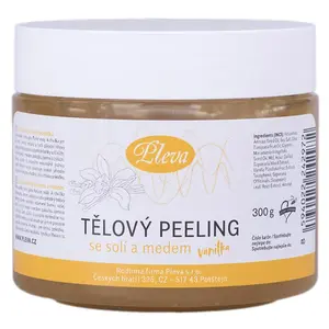 PLEVA Tělový peeling se solí a medem vanilka 300 g