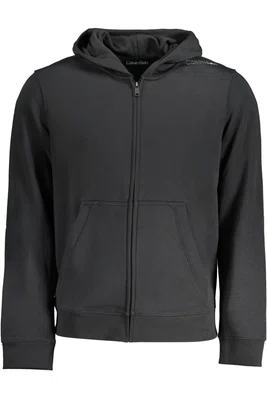 CALVIN KLEIN MEN'S BLACK ZIP-UP SWEATSHIRT