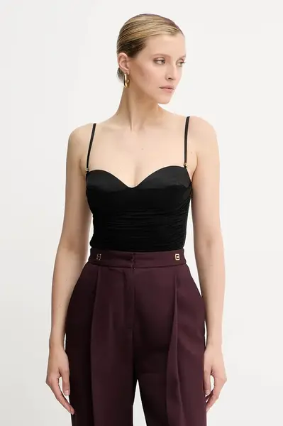 Body Elisabetta Franchi dámské, černá barva, BO00456E2