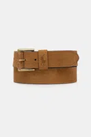 Semišový pásek Polo Ralph Lauren béžová barva, 405854526