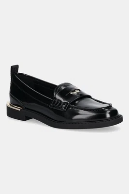 Mokasíny Dkny Jadwin dámské, černá barva, na plochém podpatku, K3596299