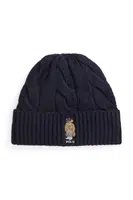 Vlněná čepice Polo Ralph Lauren tmavomodrá barva, 455981433