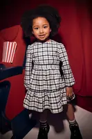 Dívčí šaty Mayoral béžová barva, mini, 4915