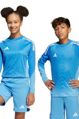Dětské tričko s dlouhým rukávem adidas Performance modrá barva, JI9701