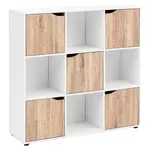 MID.YOU REGÁL, bílá, barvy dubu, 89/91/29 cm