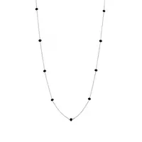 Alisia Nádherný stříbrný náhrdelník s černými krystaly AL880-Argento-Nero