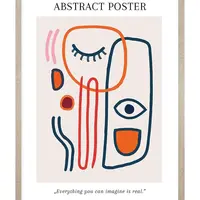 Nástěnná dekorace v rámu home & lifestyle Abstract Colorful Faces no.1 50 x 70 cm