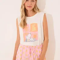 Bavlněné pyžamo women'secret dámské, bílá barva, bavlněné, 3132109